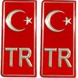 ARMA PLAKA TR KIRMIZI 2Lİ SET
