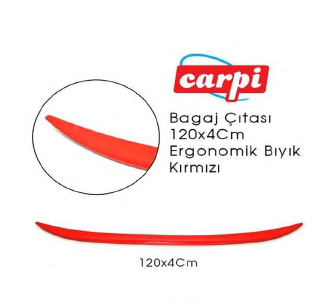 CARPİ BAGAJ ÇITASI 120X4CM ERGONOMİK PARLAK KIRMIZ