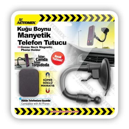 AUTOMİX KUGU BOYNU MANYETİK TELEFON TUTUCU